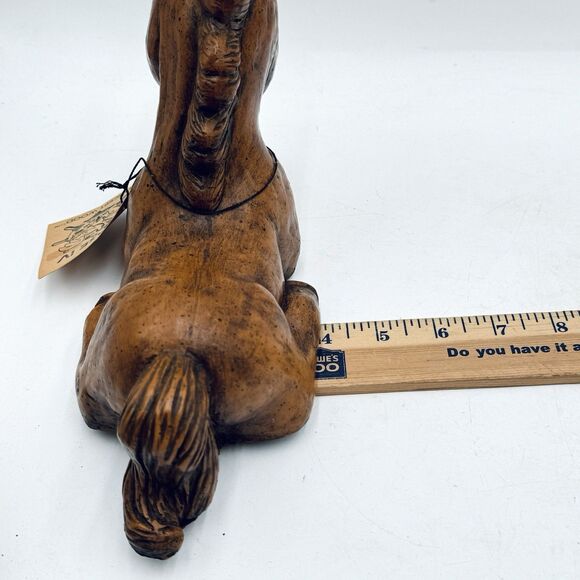 Phase IV Concept Unicorn Cast Figure Pecan Shell Wood Resin VTG High Point NC - Picture 8 of 9